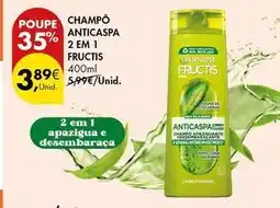 Pingo Doce Fructis - champo anticaspa 2 em 1 promoção
