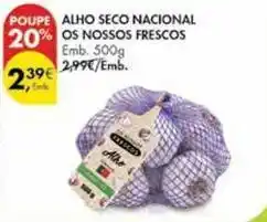 Pingo Doce Nacional - alho seco os nossos frescos promoção