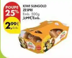 Pingo Doce Zespri - kiwi sungold promoção