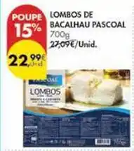Pingo Doce Pascoal - lombos de bacalhau promoção