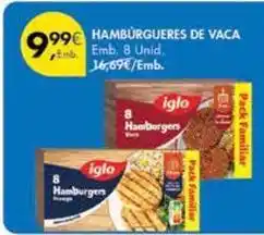 Pingo Doce Iglo - hamburgueres de vaca promoção