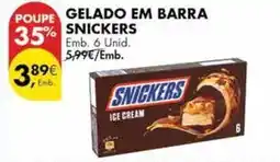 Pingo Doce Snickers - gelado em barra promoção