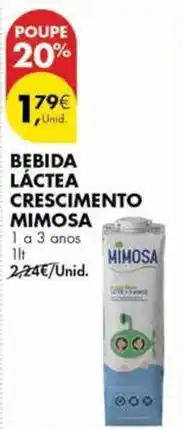 Pingo Doce Mimosa - bebida lactea cresimento promoção