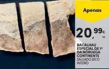 Continente Bom dia Continente - bacalhau especial de 19 da noruega promoção