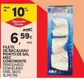 Continente Bom dia Continente - filete de bacalhau ponto de sal msc promoção