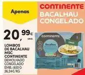 Continente Bom dia Continente - lombos de bacalhau msc promoção