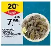 Continente Bom dia Camarão grande 20/30 vannamei promoção