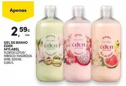 Continente Bom dia Mylabel - gel de banho eden promoção
