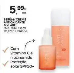 Continente Bom dia Mylabel - serum/ creme antioxidante promoção