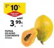 Continente Bom dia Continente - papaia de avião promoção