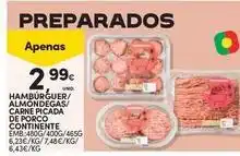 Continente Bom dia Picada - hamburger/ almonddegas/ carne de porco continente promoção