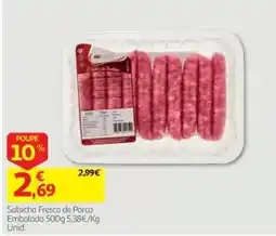 Auchan Salsicha Fresca de Porco promoção