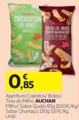 Auchan Aperitivos Creesitos/Bolas/Tiras de Milho Auchan promoção