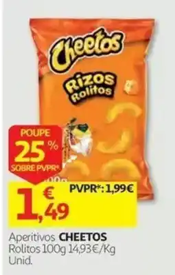 Auchan Cheetos Rizos Rolitos promoção