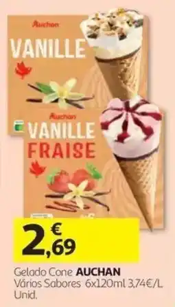 Auchan Gelado Cone Auchan promoção