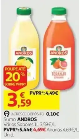 Auchan Sumo Andros Vários Sabores promoção