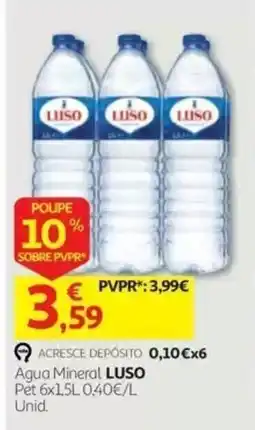 Auchan Agua Mineral LUSO promoção