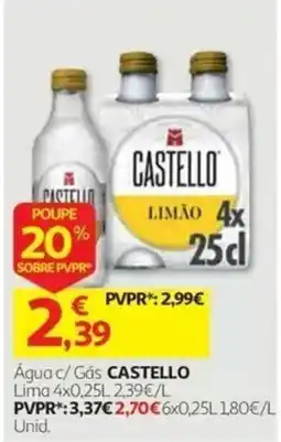 Auchan Água c/ Gás CASTELLO promoção