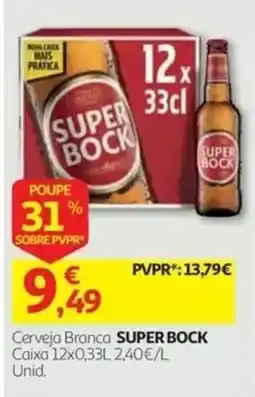 Auchan Cerveja Branca Super Bock promoção