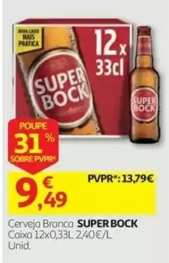 Auchan Cerveja Branca Super Bock promoção