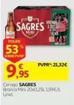 Auchan Cerveja Sagres Branca Mini promoção