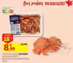 Auchan Camarão Cozido Auchan promoção