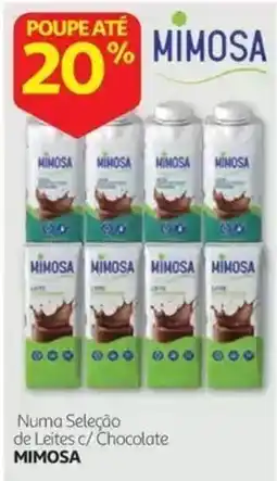 Auchan Numa Seleção de Leites c/ Chocolate Mimosa promoção