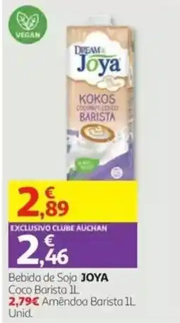 Auchan Bebida de Soja JOYA Coco Barista promoção