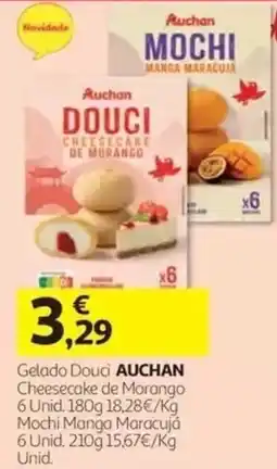 Auchan Gelado Douci Auchan Cheesecake de Morango promoção