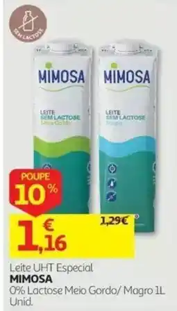 Auchan Leite UHT Especial Mimosa promoção