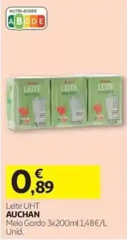 Auchan Leite UHT Auchan promoção