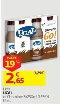 Auchan Leite ucal c/ chocolate promoção