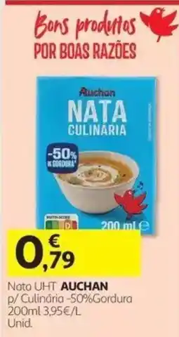 Auchan Nata UHT Auchan promoção