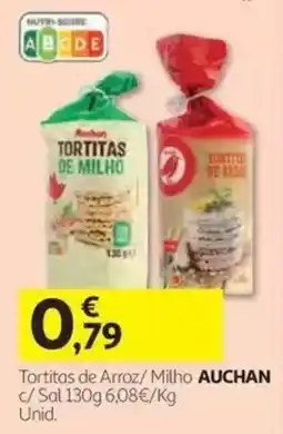 Auchan Tortitas de Arroz/ Milho Auchan promoção