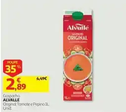 Auchan Gaspacho alvalle original tomate e pepino promoção