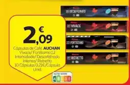 Auchan Cápsulas de Café Auchan promoção