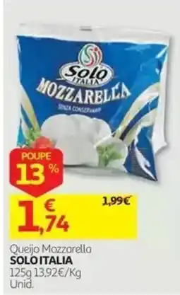 Auchan Queijo Mozzarella Solo Italia promoção