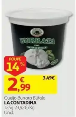 Auchan Queijo Burrata Búfala La Contadina promoção