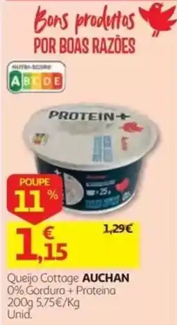 Auchan Queijo Cottage Auchan promoção