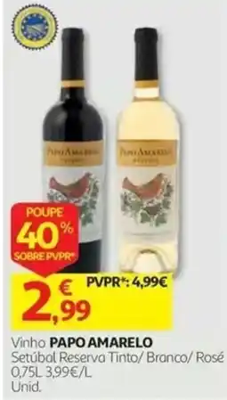 Auchan Vinho PAPO AMARELO promoção