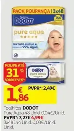 Auchan Toalhitas dodot pure aqua promoção