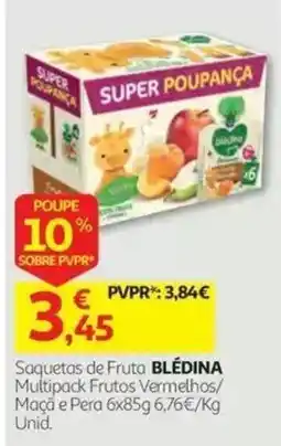 Auchan Saquetas de Fruta Blédina promoção
