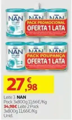 Auchan Leite 3 NAN promoção
