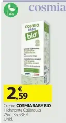 Auchan Creme cosmia baby bio promoção