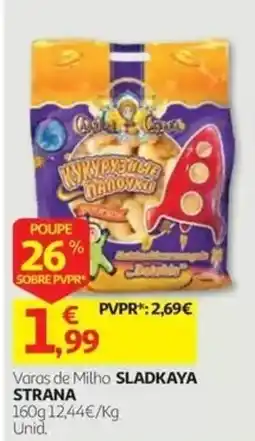 Auchan Varas de Milho SLADKAYA STRANA promoção