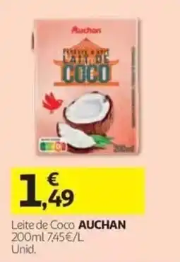 Auchan Leite de Coco Auchan promoção