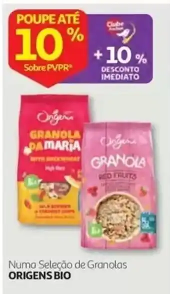 Auchan Numa Seleção de Granolas Origens Bio promoção