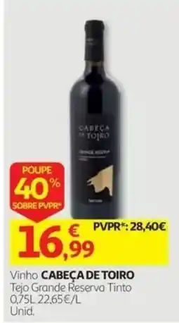 Auchan Vinho cabeça de toiro promoção
