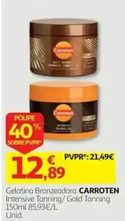 Auchan gelatina bronzeadora carrotan promoção