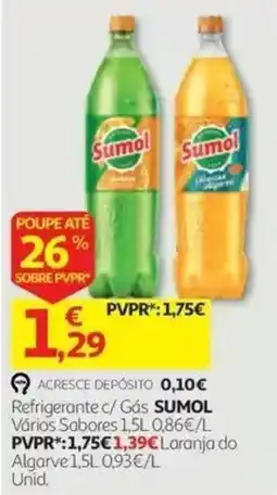 Auchan Refrigerante c/ Gás SUMOL promoção